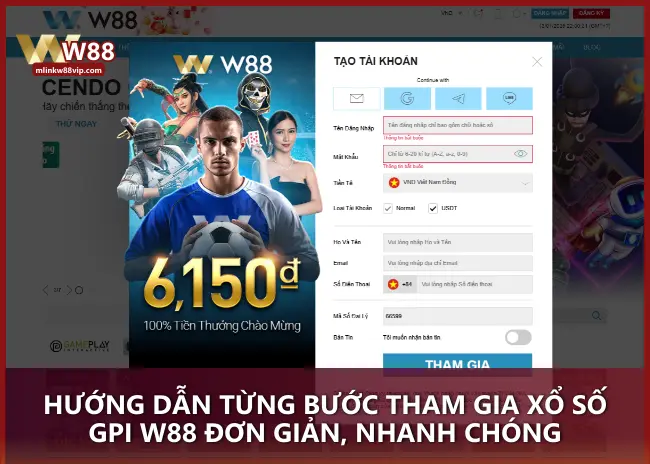 Hướng dẫn từng bước tham gia Xổ Số GPI W88 đơn giản, nhanh chóng