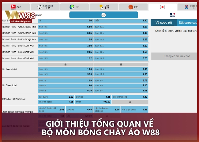 Giới thiệu tổng quan về bộ môn Bóng Chày ảo W88