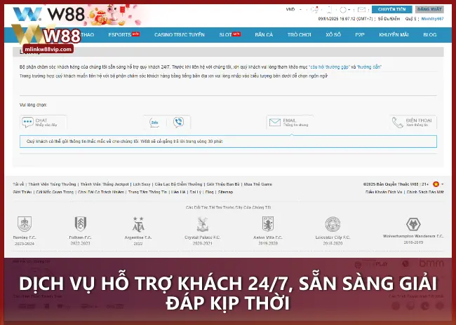 Dịch vụ hỗ trợ khách 24/7, sẵn sàng giải đáp kịp thời