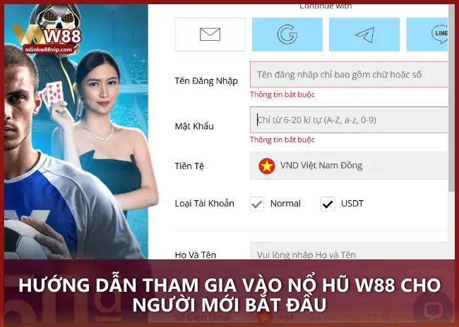 Hướng dẫn tham gia vào Nổ Hũ W88 cho người mới bắt đầu