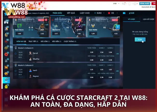 Khám phá cá cược StarCraft 2 tại W88: An toàn, đa dạng, hấp dẫn