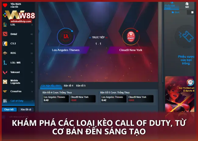 Khám phá các loại kèo Call of Duty, từ cơ bản đến sáng tạo